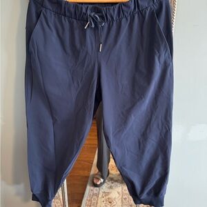 lululemon athletica Navy Drawstring Track cropped Joggers